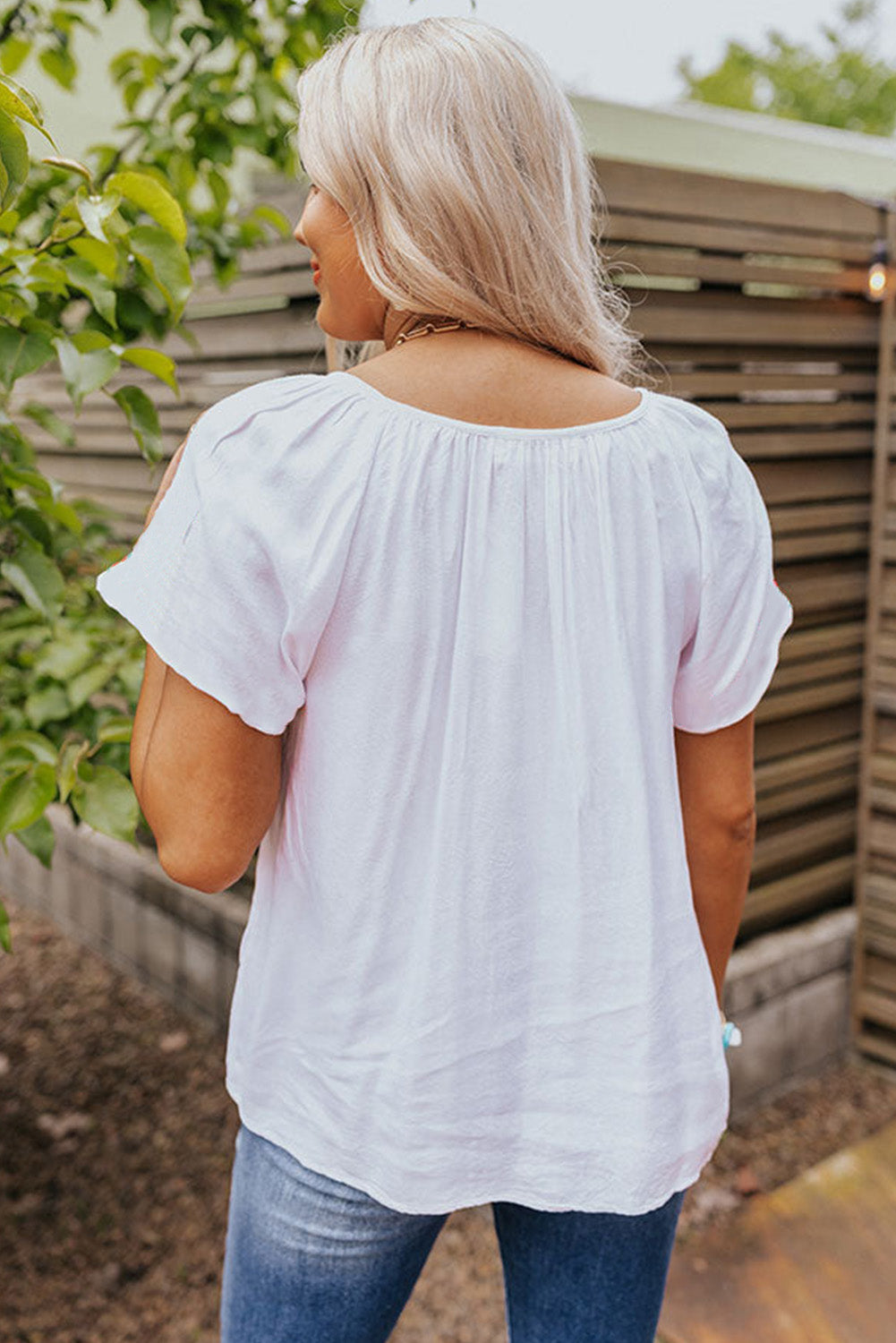 Wild Flower Embroidered Shift Top | JB Boutique |