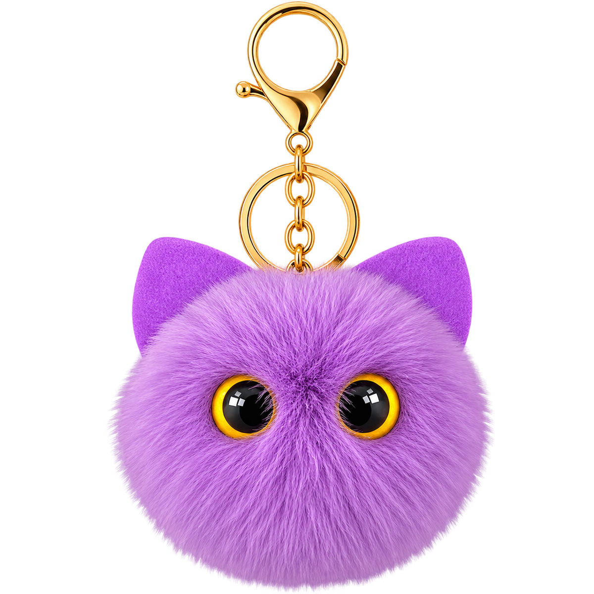 Kitty Pom-Pom Keychain - We Customize Crafts