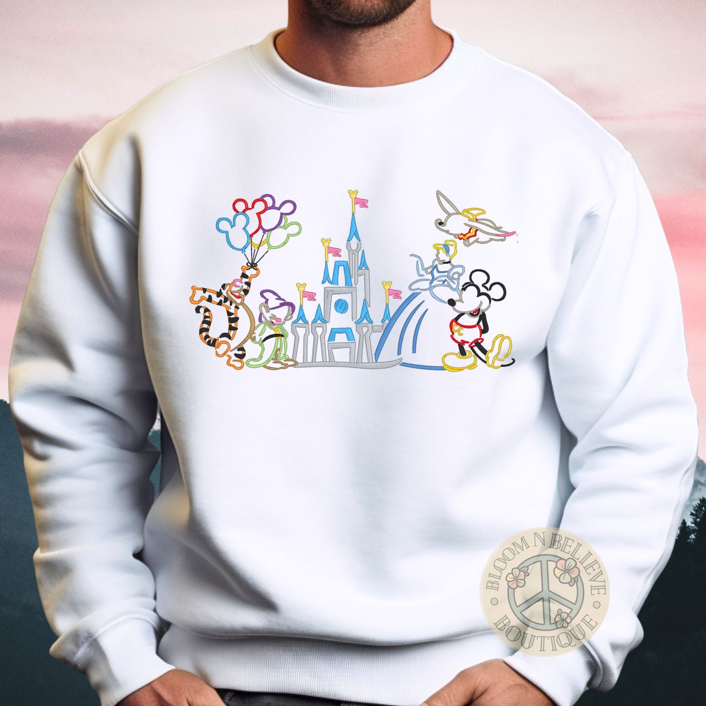 "Magical Castle" Embroidered Unisex Hoodie - Bloom-N-Believe Boutique