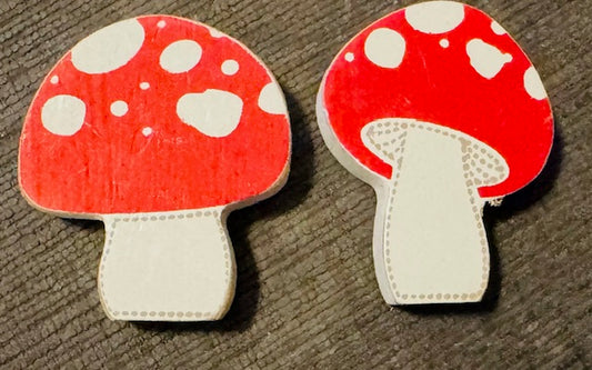 Letterboard Wood Shaped Mushroom - STV