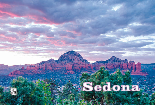 Sedona Sunset Photograph on a Magnet