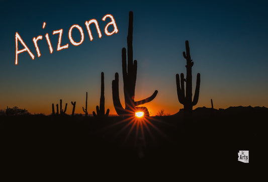 Saguaro Sunset Photograph on a Magnet