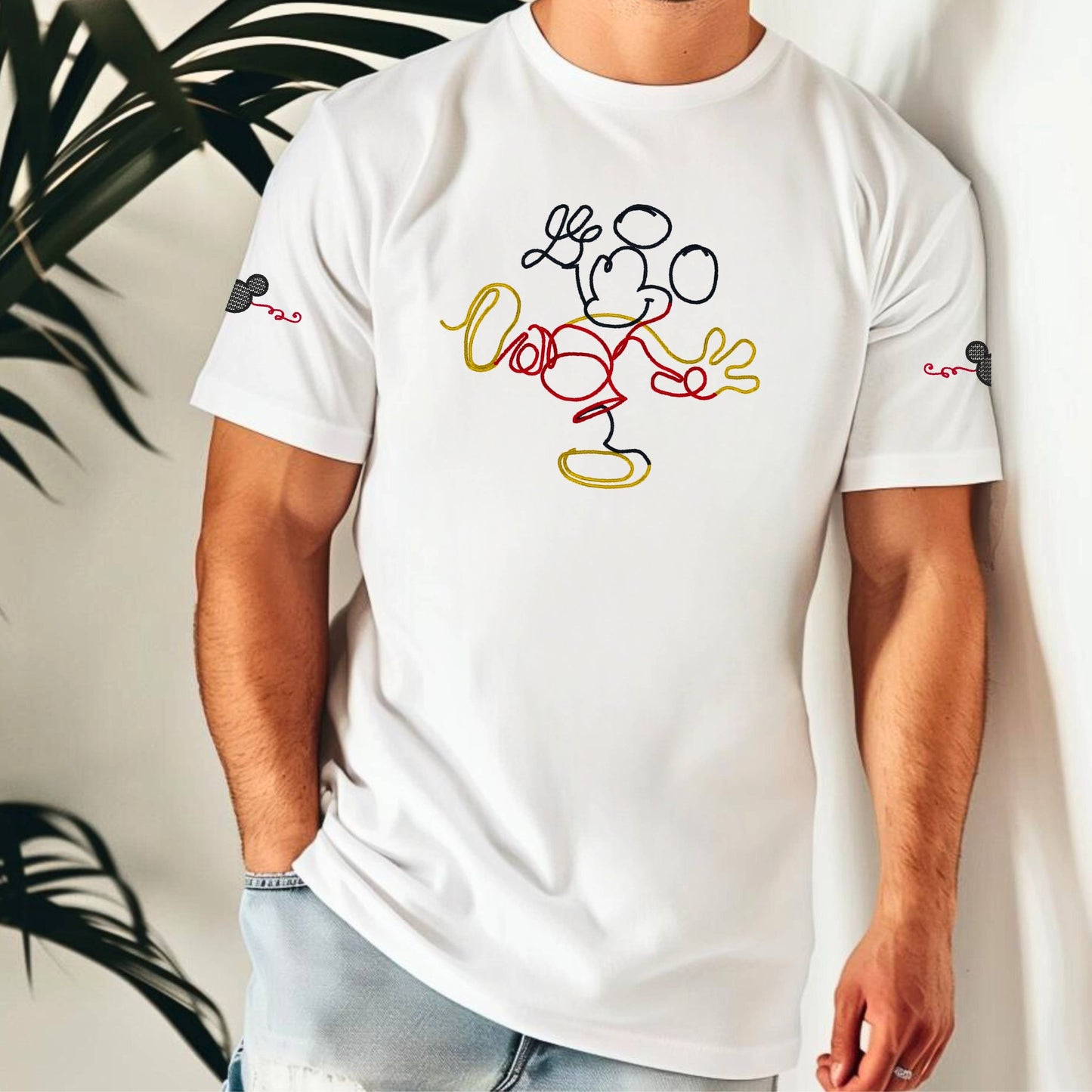 Mouse Sketch Embroidered Unisex Shirt - Bloom-N-Believe Boutique