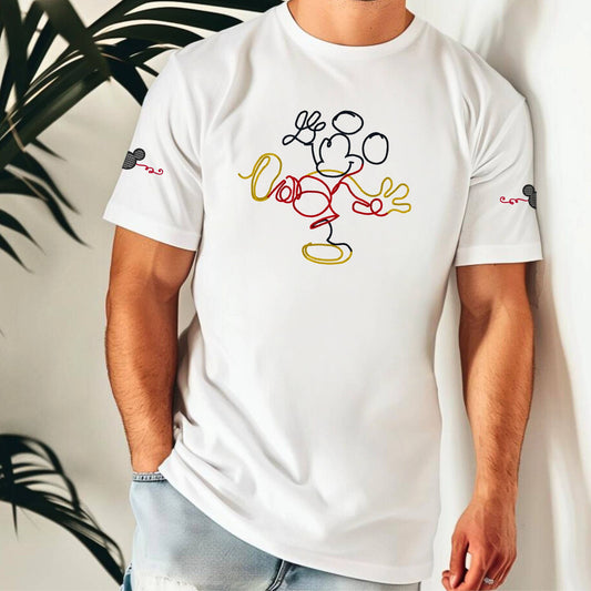 Mouse Sketch Embroidered Unisex Shirt - Bloom-N-Believe Boutique