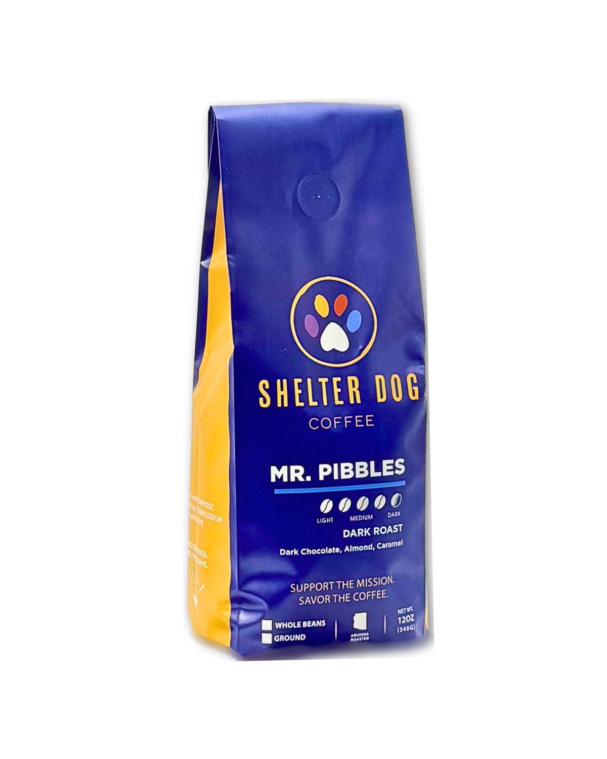 Mr. Pibbles Medium/Dark Roast Coffee - Shelter Dog Coffee