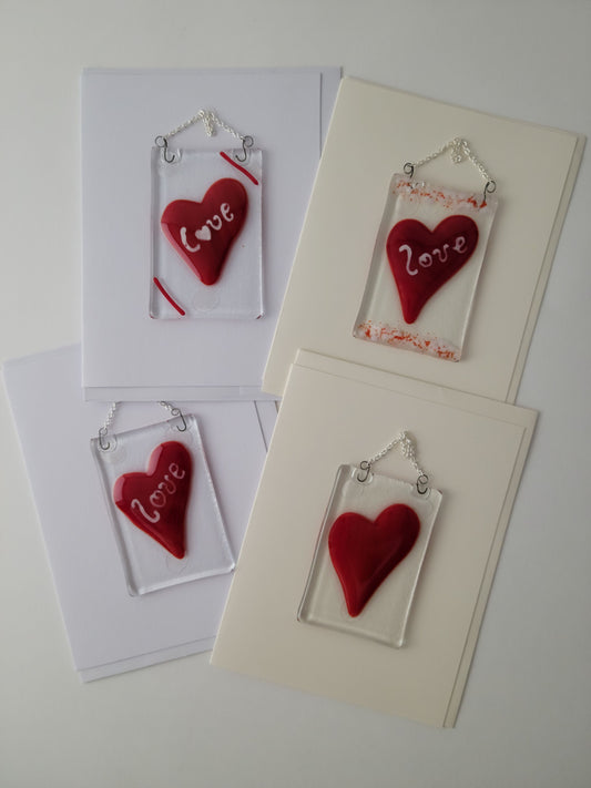 Note Card - Whimsical Heart on Clear
