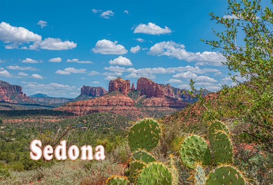 Sedona photograph on postcard