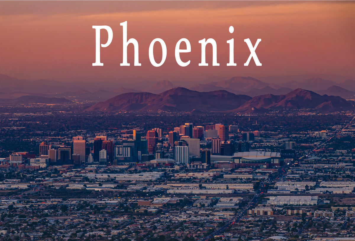Phoenix Orange Sunset Photograph on a Magnet
