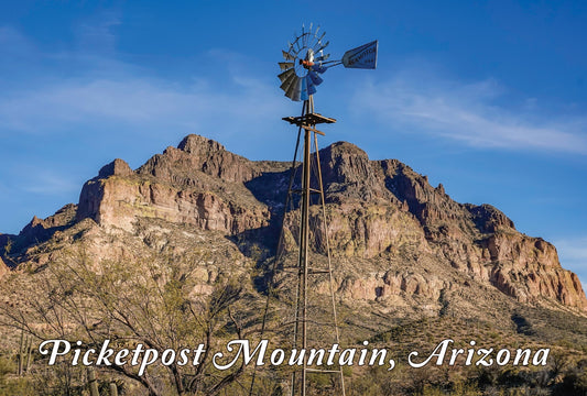 Picketpost Mountain with Windmill Sticker