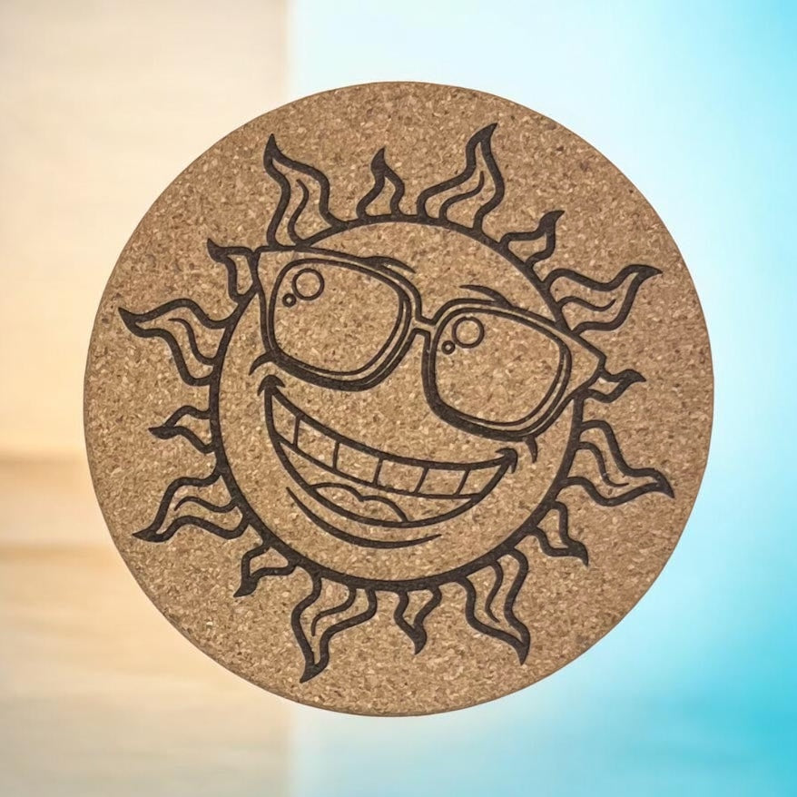 Sun Cork Coaster-DQ Kreations (STV)
