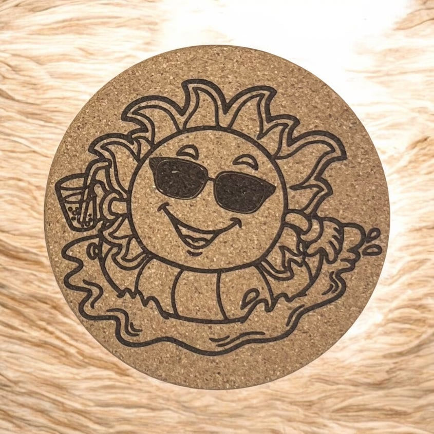Sun Cork Coaster-DQ Kreations (STV)