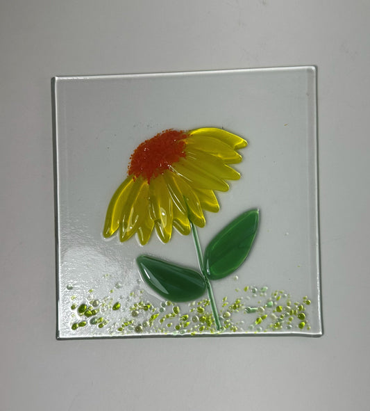 Plate - Side Flower 6 x 6
