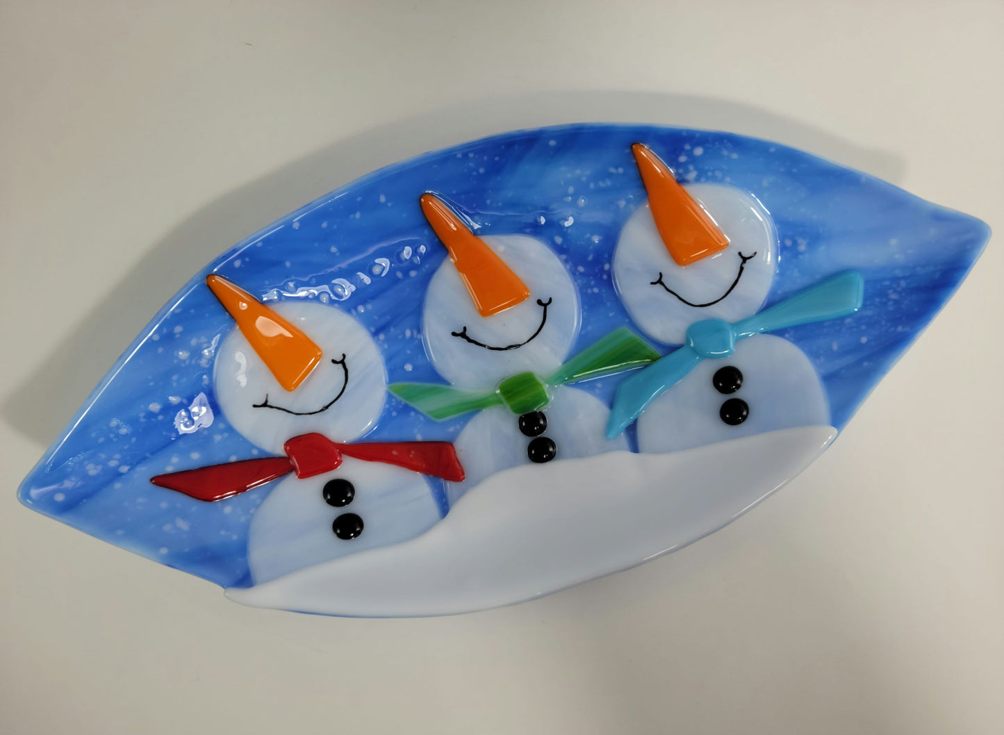 Plate - Triple Snowmen