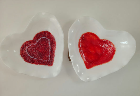 Plate - Valentine - 6x6 Fluted Heart