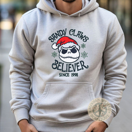 "Sandy Claus Believer" Holiday Embroidered Unisex Shirt - Bloom-N-Believe Boutique