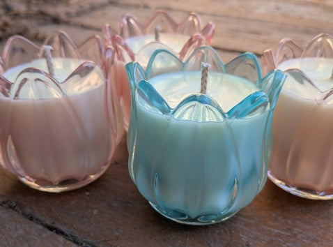Tulip Candle Glass-$15.00