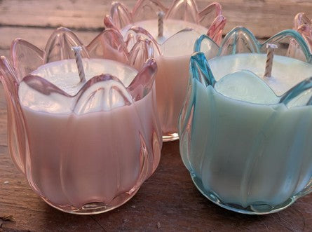 Tulip Candle Glass-$15.00