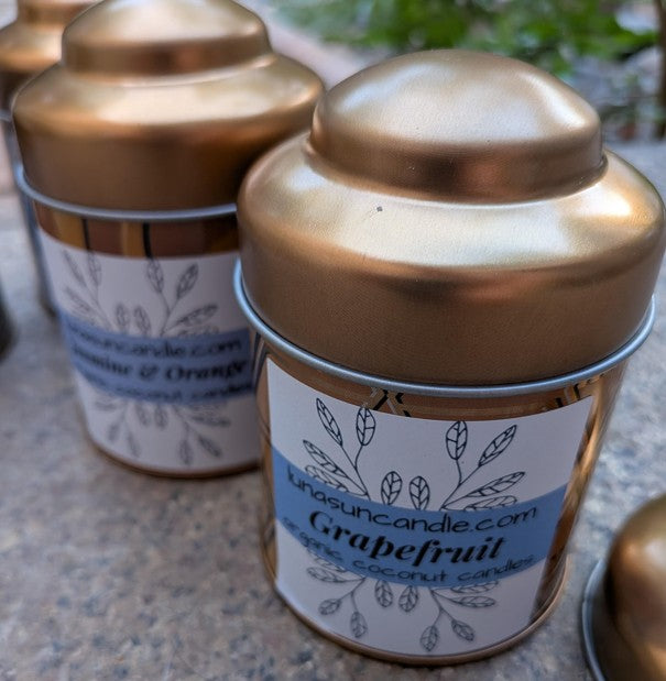 Vintage Tin Candle- $18.00
