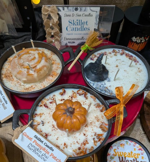 Halloween Skillet Candles-$28.00
