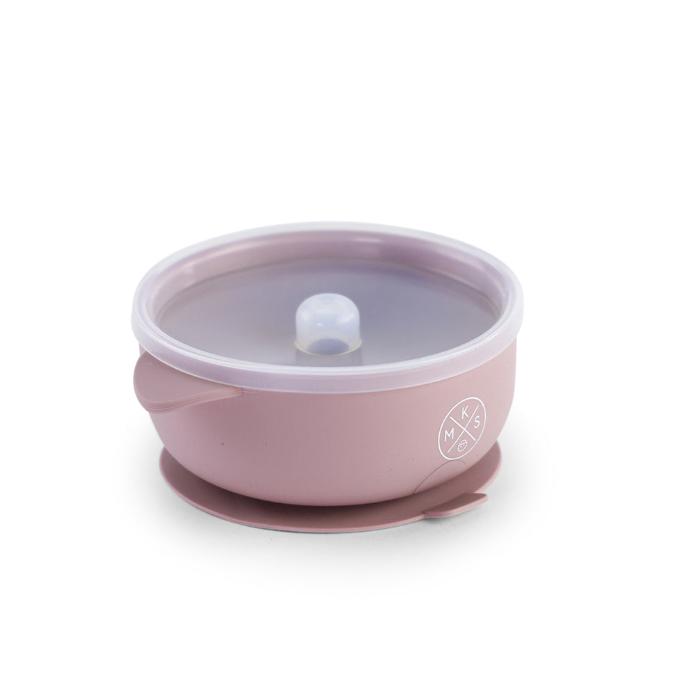Silicone Bowl with lid - Lilac - MKS MIMINOO