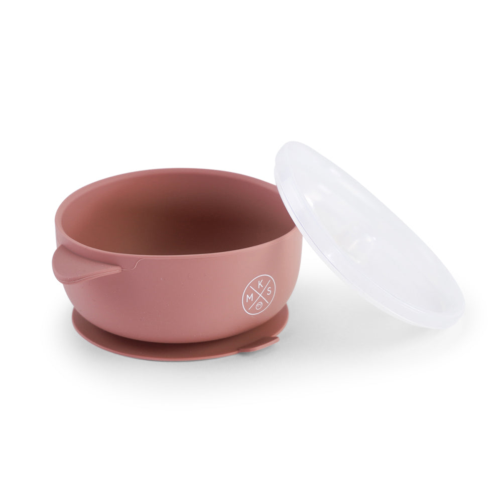 Silicone Bowl with lid - Dusty Pink - MKS MIMINOO