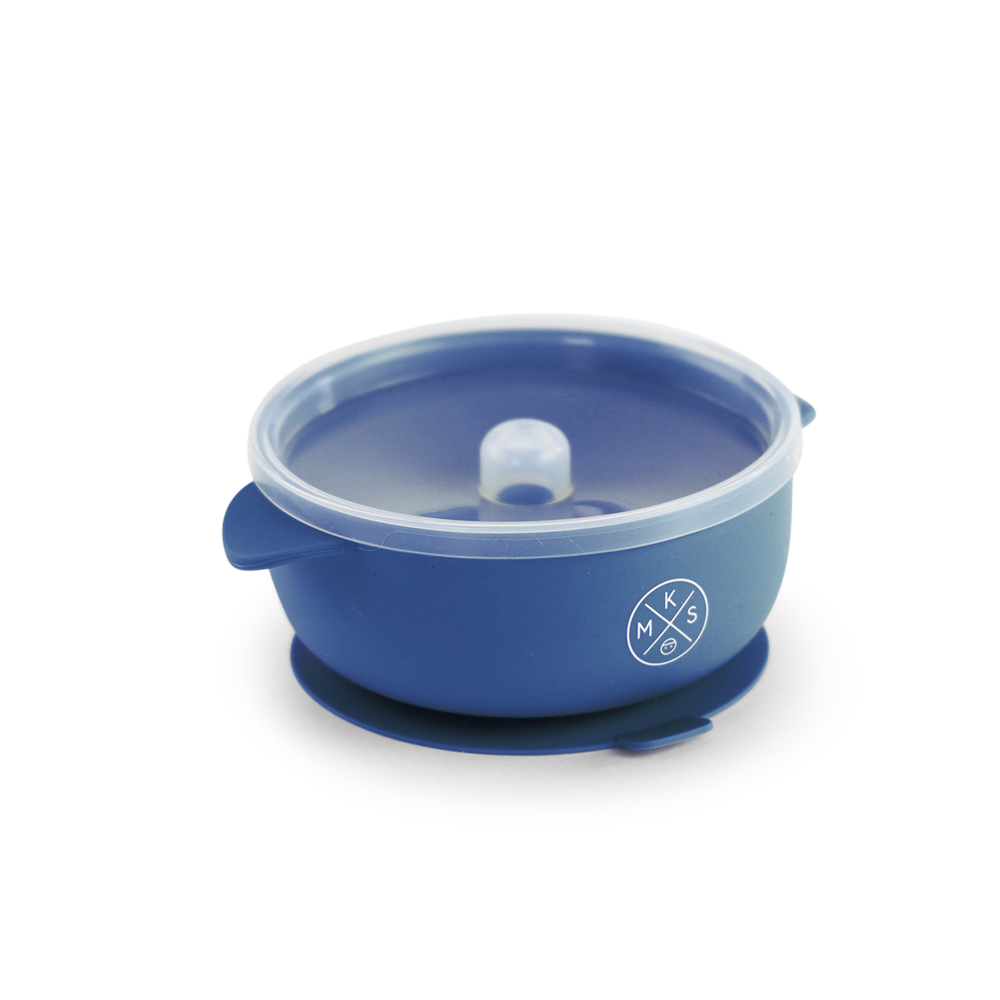 Silicone Bowl with lid - Navy - MKS MIMINOO