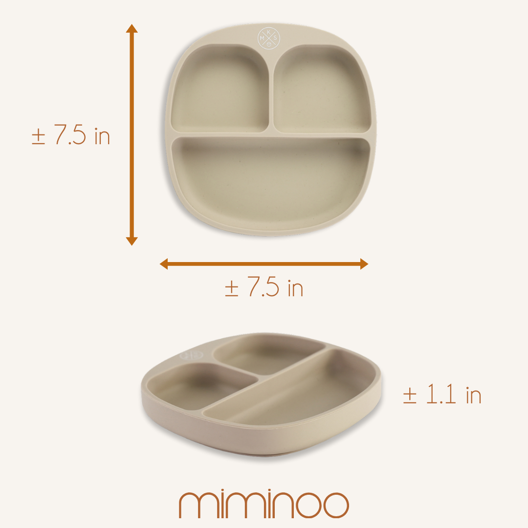 Silicone suction plate - Taupe - Auggie & Friends