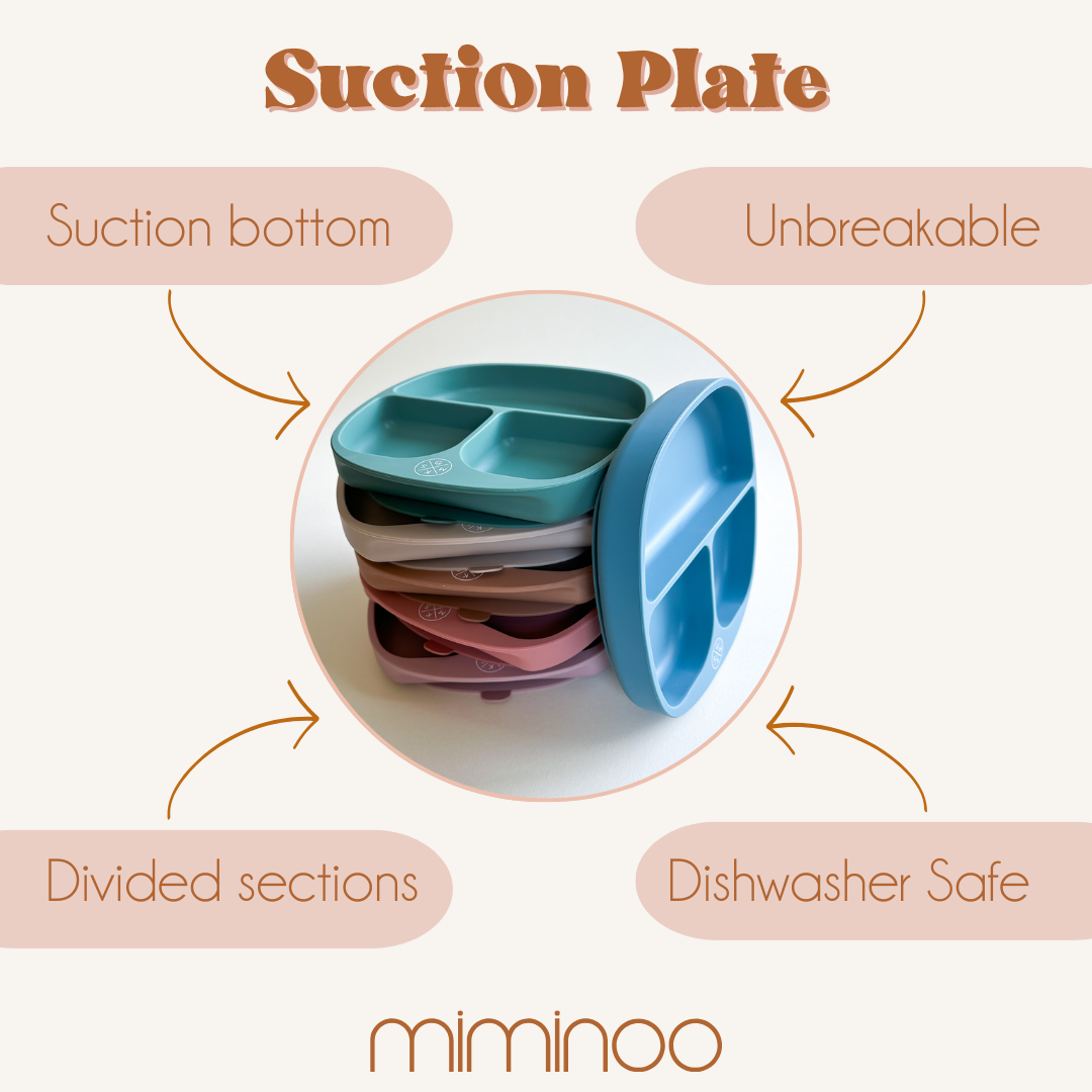 Silicone suction plate - Taupe - Auggie & Friends