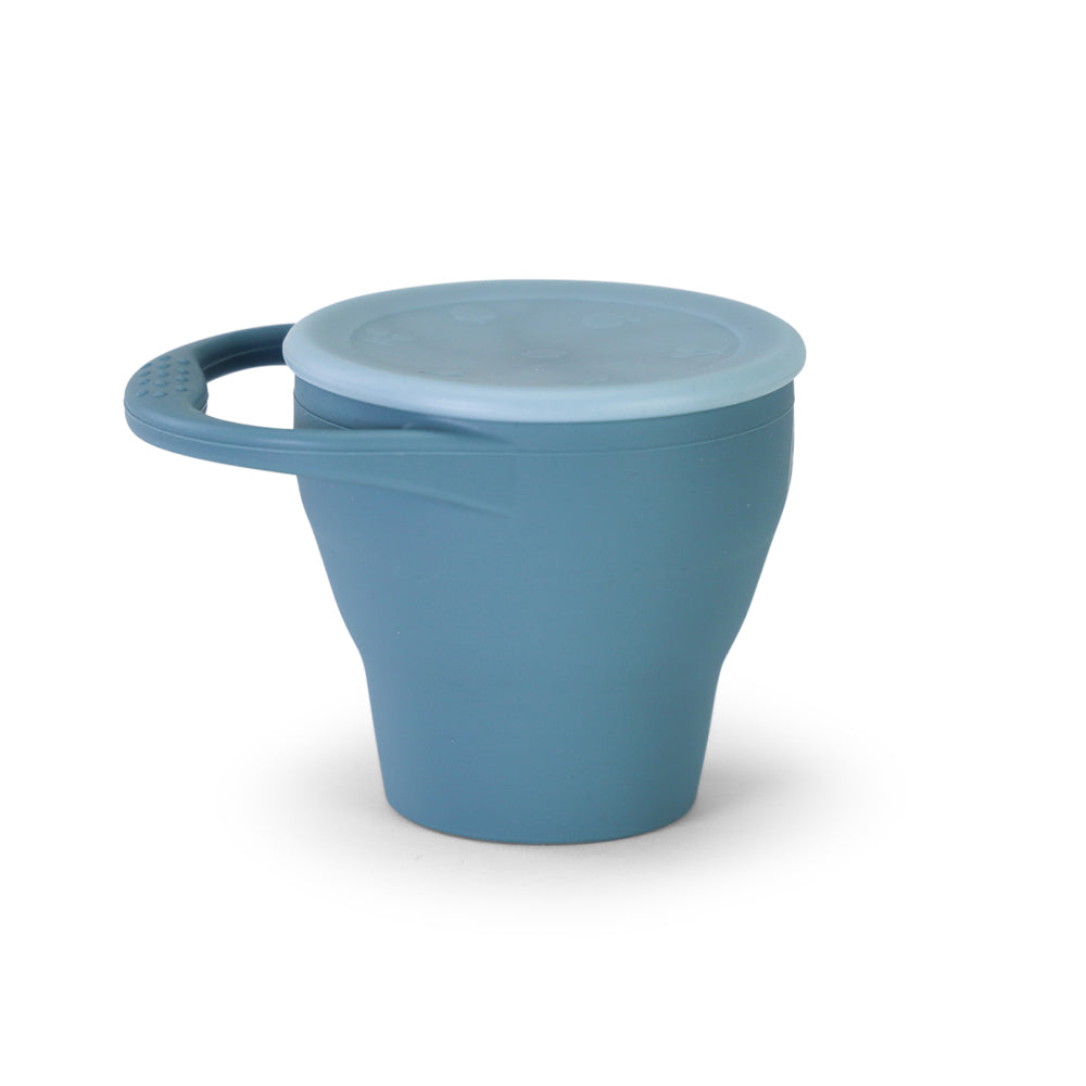 Collapsible Silicone Snack Cup - Petrol - Auggie & Friends