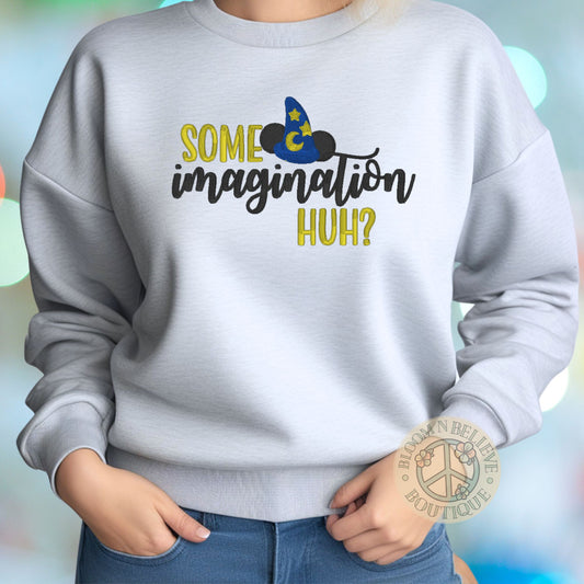 "Some Imagination" Theme Park inspired Embroidered Unisex Shirt - Bloom-N-Believe Boutique