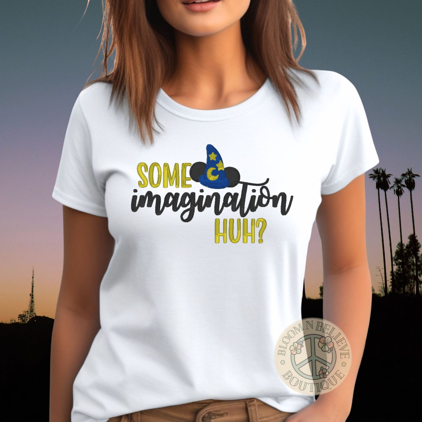 "Some Imagination" Theme Park inspired Embroidered Unisex Shirt - Bloom-N-Believe Boutique
