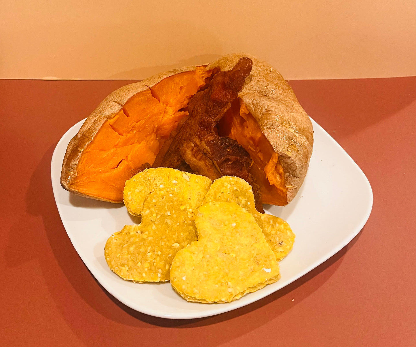 Sweet Potato Bacon Dog Treat Best Friends Barkery