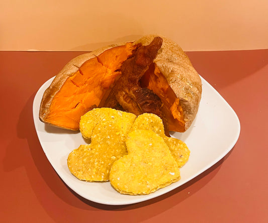 Sweet Potato Bacon Dog Treat Best Friends Barkery