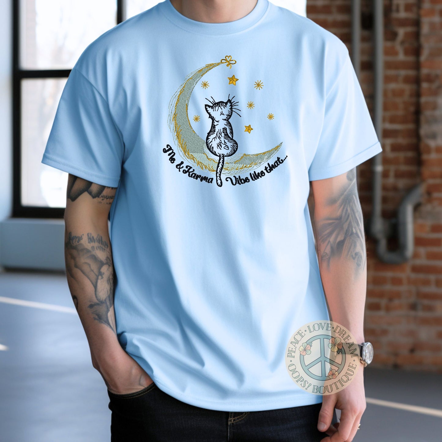 "Me & Karma Vibe Like That",  Swiftie Embroidered Unisex Shirt - Bloom-N-Believe Boutique