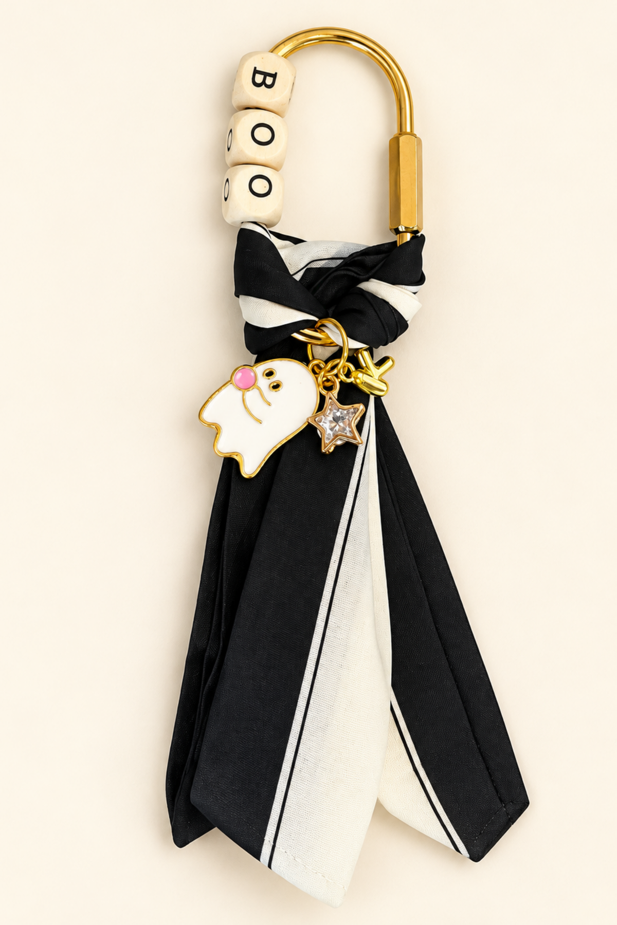 Boo Ghost Scarf Bag Charm Keychain - The Charm Edits