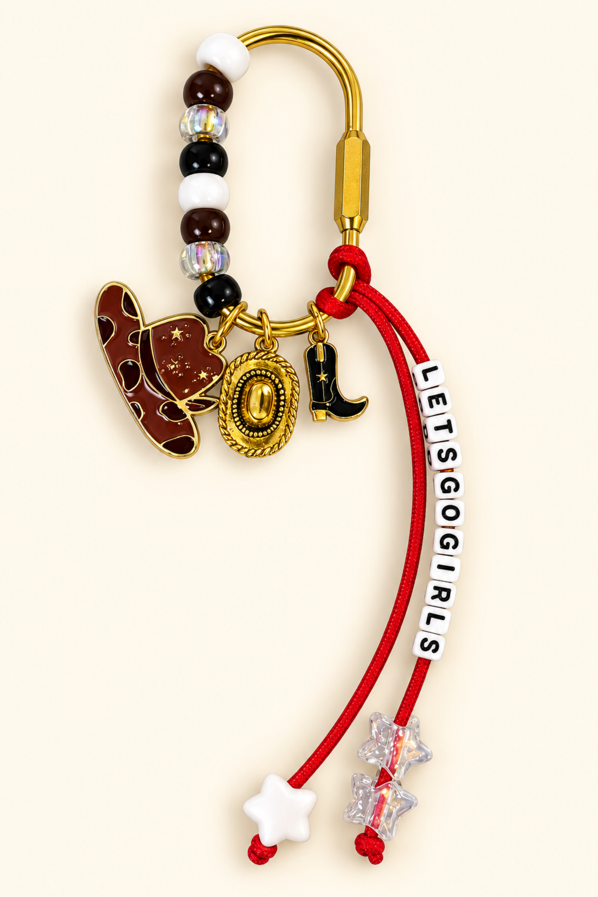 Let’s Go Girls Western Bag Charm Keychain - The Charm Edits