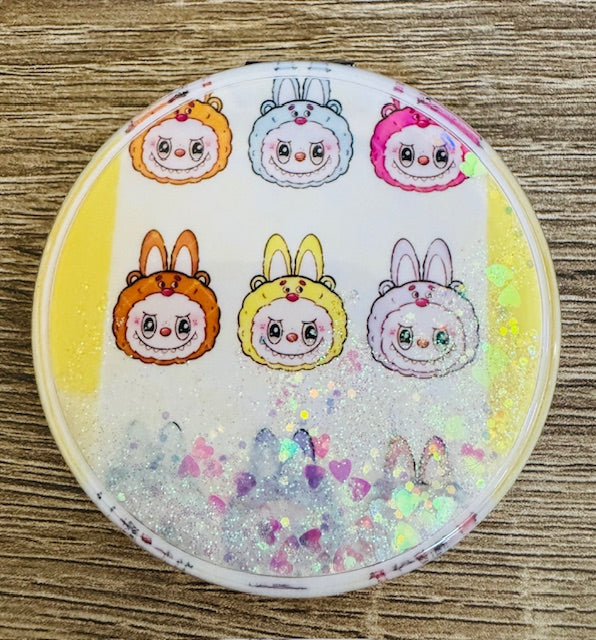 Labubu Glitter Compact Cosmetic Mirror - STV