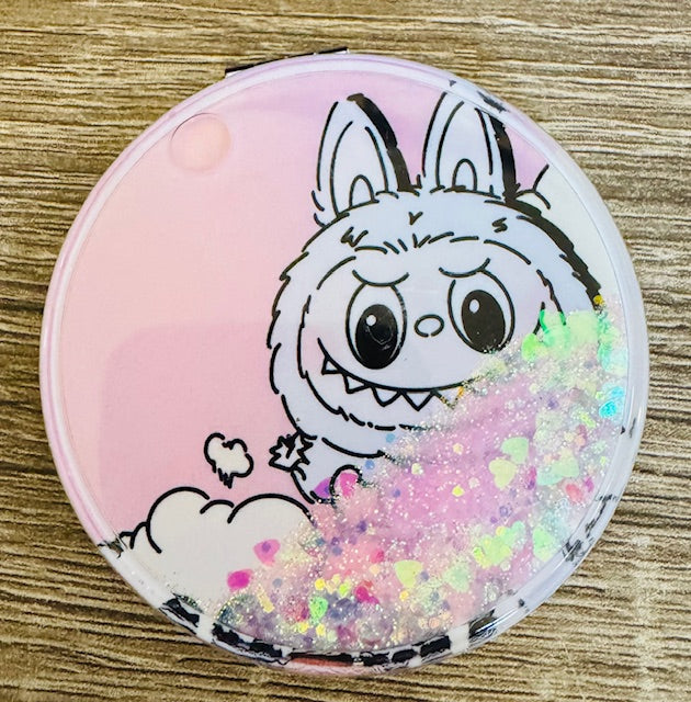 Labubu Glitter Compact Cosmetic Mirror - STV