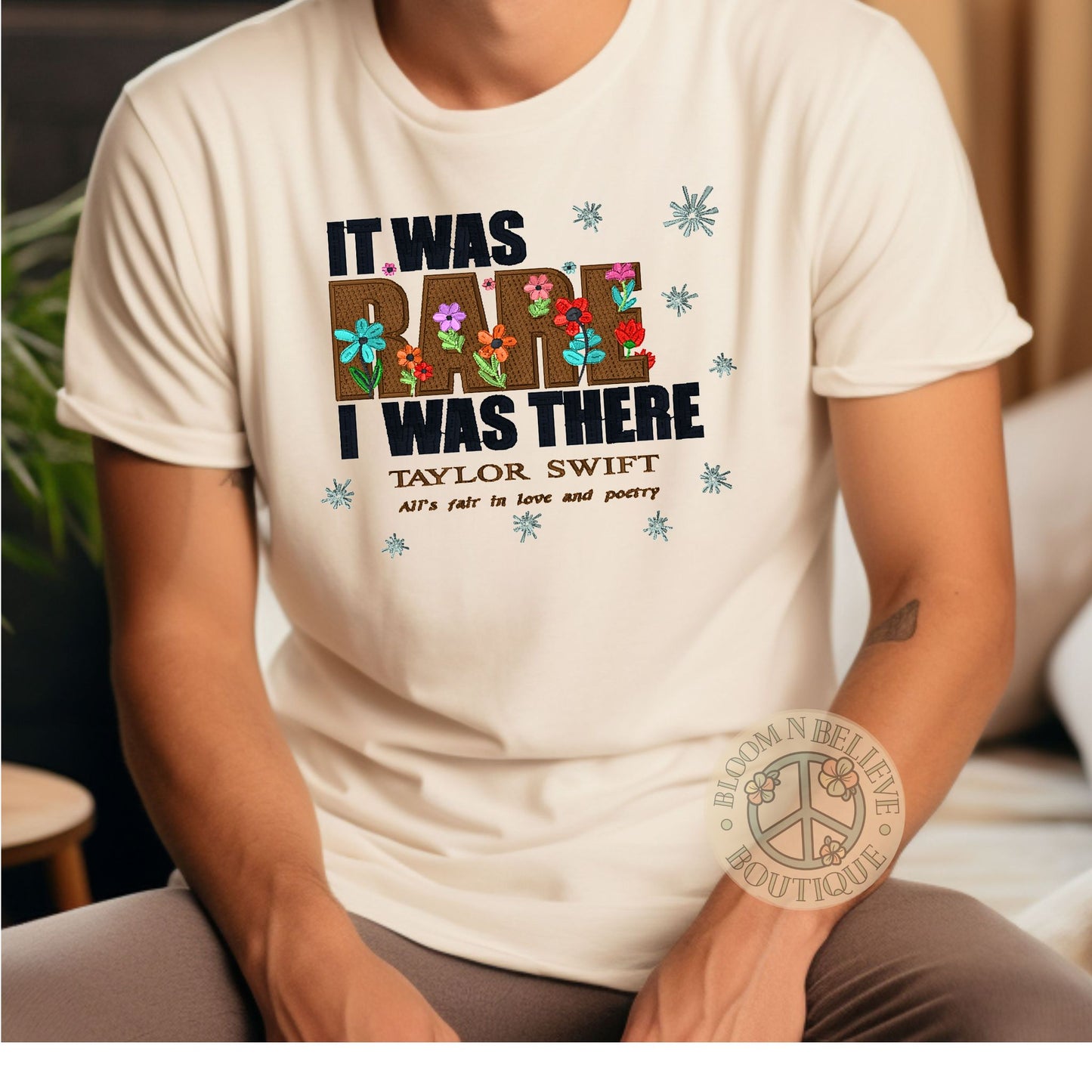 Swiftie Fan, "It was Rare, I was there" Embroidered Unisex Shirt - Bloom-N-Believe Boutique