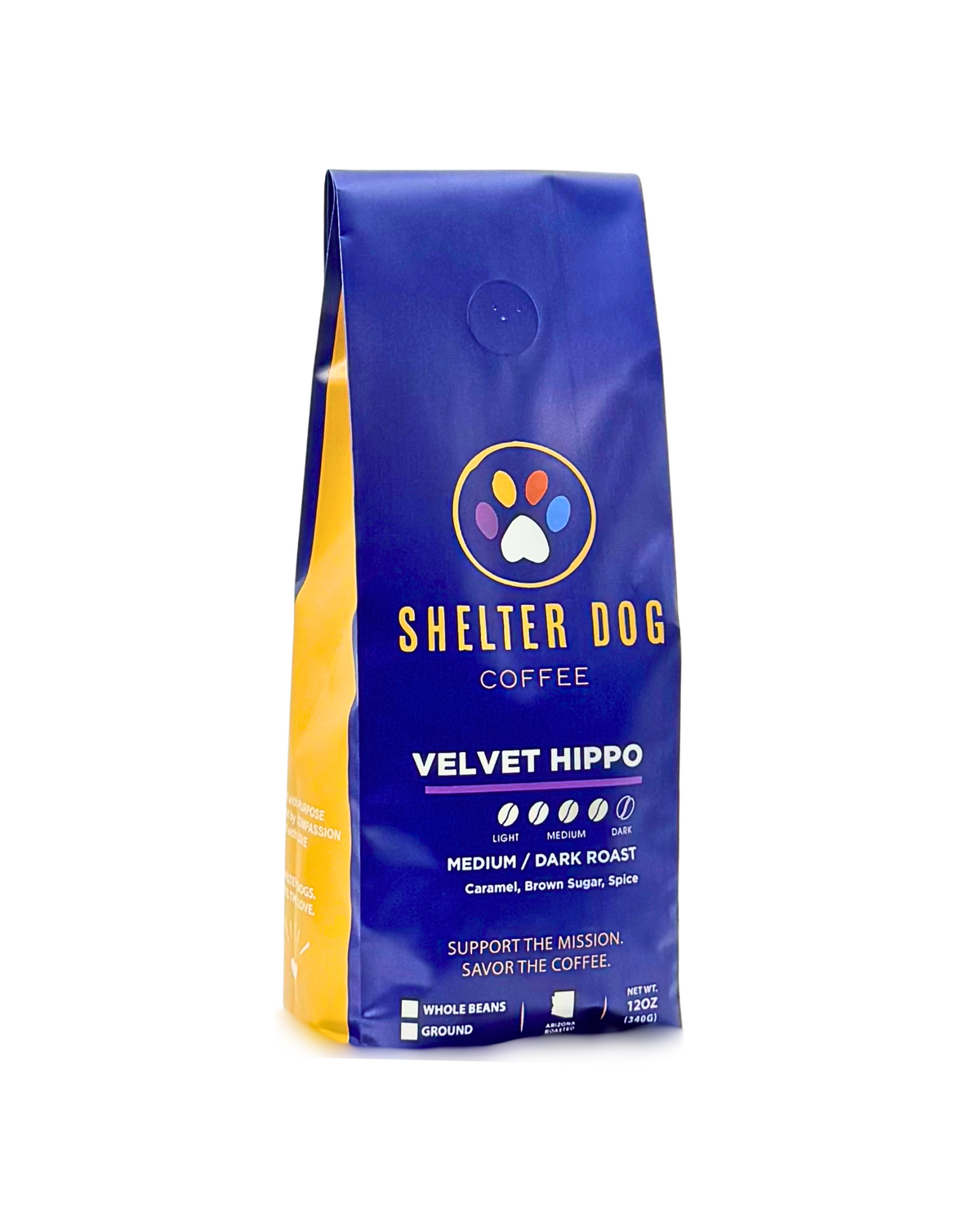 Velvet Hippo Medium Roast Coffee - Shelter Dog Coffee