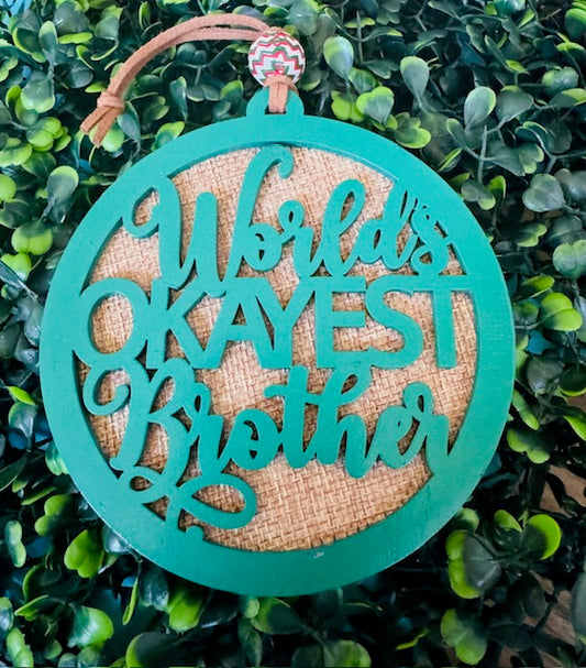 World's Okayest Ornament/Package Tag - STV