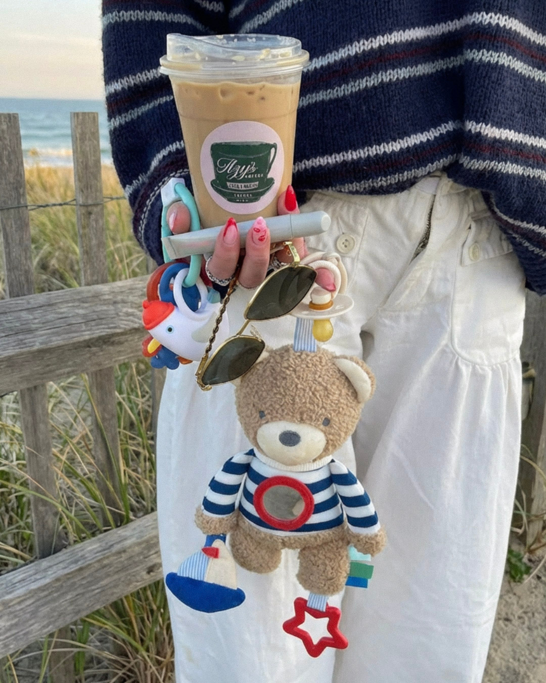 Bitzy Traveler Bear Plush Babies Toy