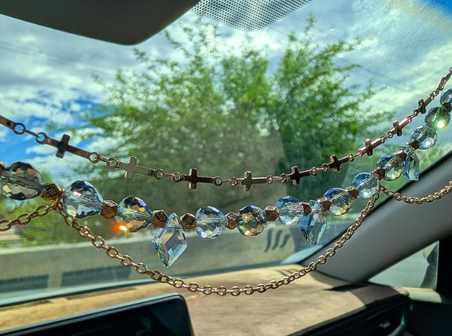 Blue Cross Car Necklace/Charm
