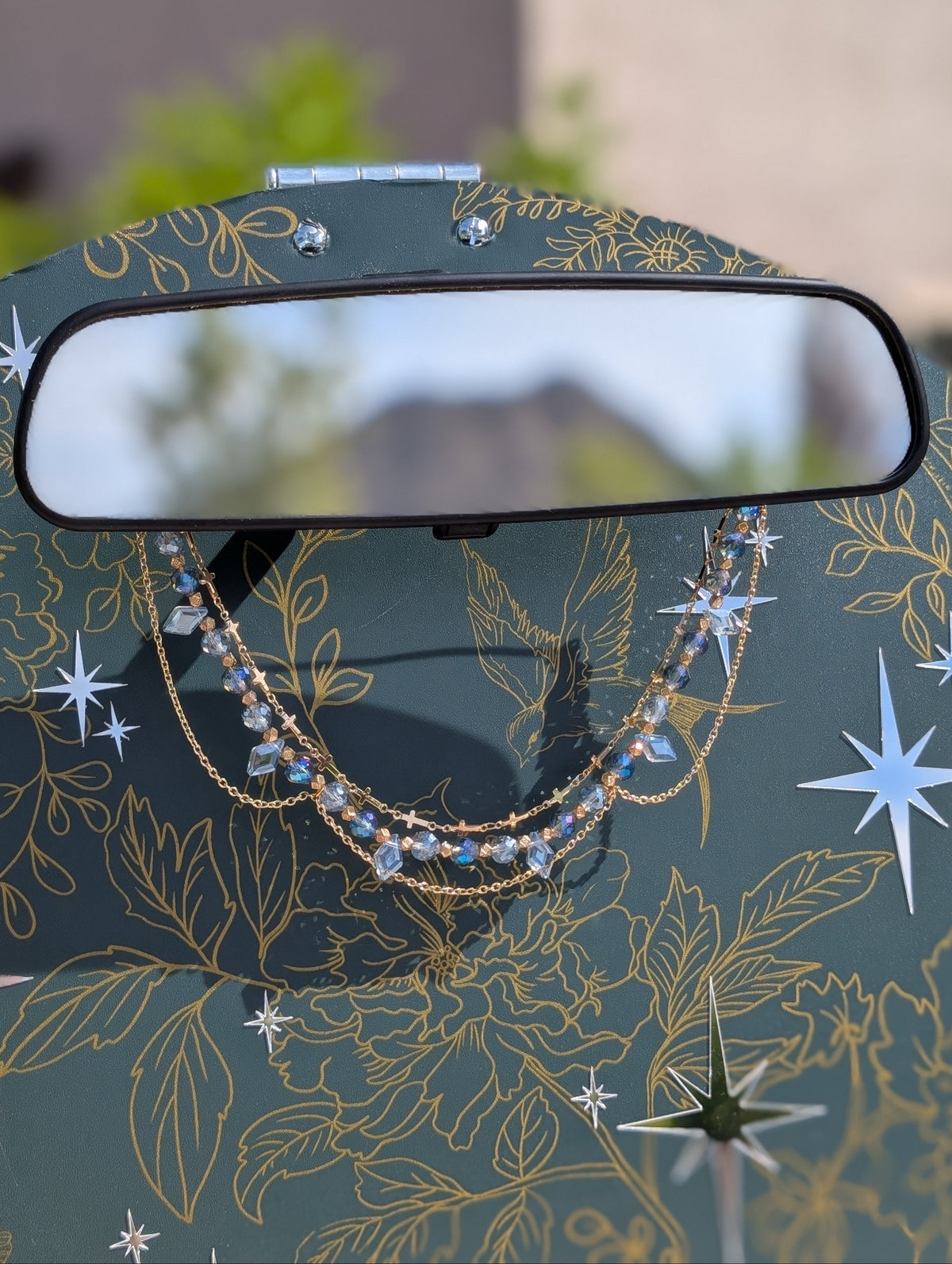 Blue Cross Car Necklace/Charm