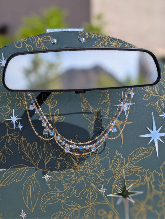 Blue Cross Car Necklace/Charm