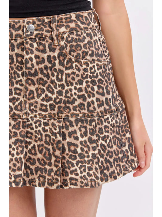 cello leopard skirt - blingy blonde