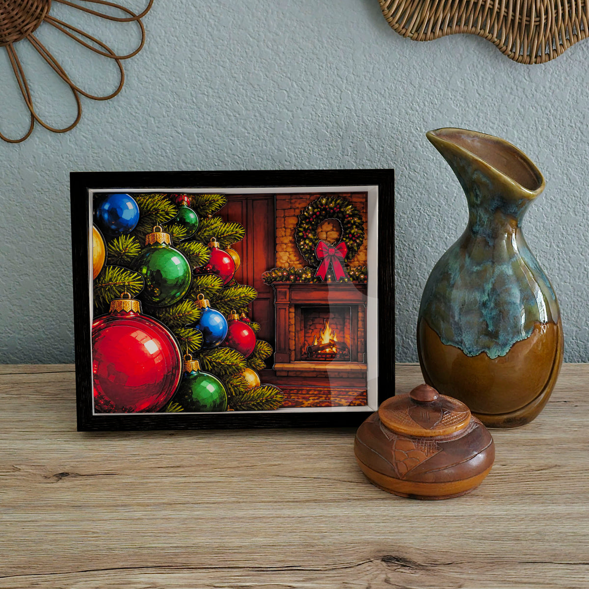 3D Christmas - Christmas Balls on Tree - Arid Desert Design