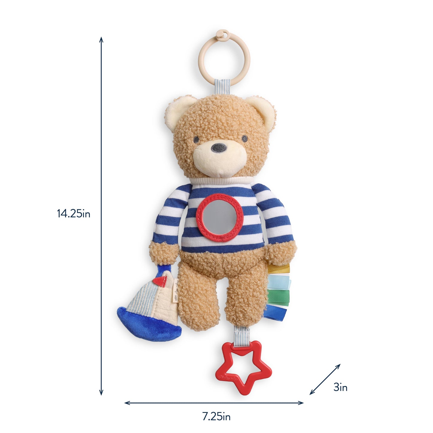 Bitzy Traveler Bear Plush Babies Toy