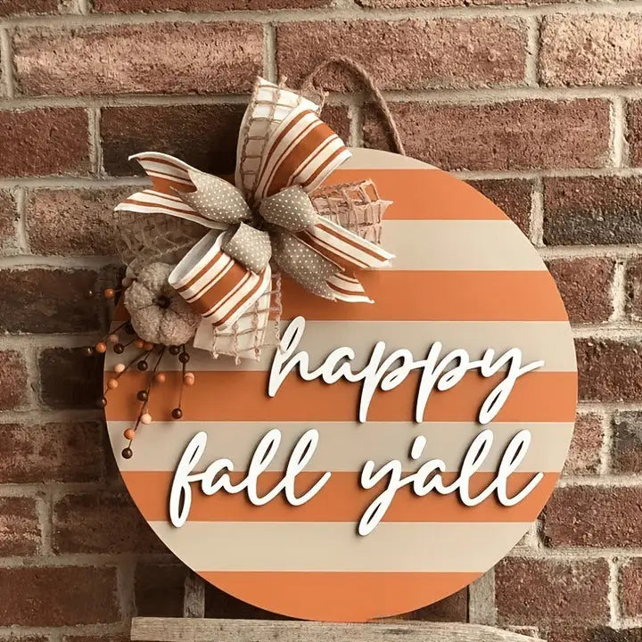 Happy Fall Y'all Wood Sign - STV