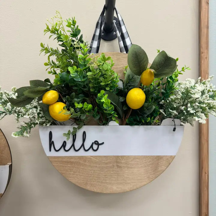 Rustic "Hello" Interchangeable Door Hanger - STV Location